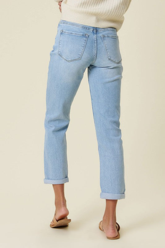 Distressed Mom Jeans